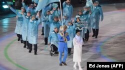 Қазақстан паралимпиада ашылу салтанатында. 9 наурыз 2018 жыл. 