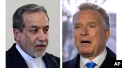 استیو ویتکاف (راست) رئیس هیئت مذاکره‌کننده امریکایی و عباس عراقچی، رئیس هیئت ایرانی