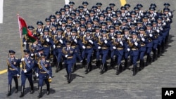 Парадны разлік 5-й асобнай брыгады спэцыяльнага прызначэньня Ўзброеных сілаў Рэспублікі Беларусь. Масква, 9 траўня 2025 году