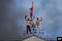 Непал өкмөтүнүн имараты. Катманду, 9-сентябрь, 2025-жыл