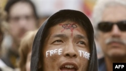 Ҳамоиши эътирозӣ бар зидди сиёсати Чин дар Тибет дар Сан-Франсискои иёлати Калифорниё