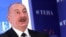 Italy - Azerbaijan's President Ilham Aliyev speaks at an annual conference that gathers business and political leaders in Cernobbio, September 6, 2024.