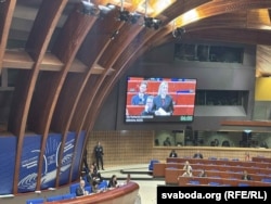 У час выступленьня ў ПАРЭ