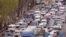 Armenia -- Rush-hour traffic in Yerevan.