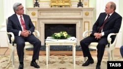 Встреча президентов России и Армении, Владимира Путина и Сержа Саргсяна, в Москве, 8 августа 2012 г. 