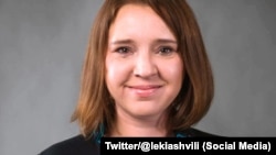 Yelena Lekiashvili was one of the organizers of the nationwide demonstrations in January against Navalny's arrest. (file photo)