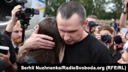 Украинский режиссер Олег Сенцов после обмена заключенным между Россией и Украиной.