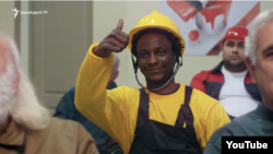 Armenia -- A screenshot from a TV commercial, Yerevan, 12Mar2018