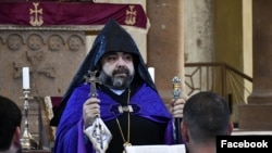 Armenia - Bishop Mkrtich Proshian, the head of the Aragatsotn Diocese of the Armenian Apostolic Church.
