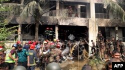 На месцы авіякатастрофы ў Банглядэш