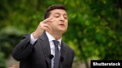 Президент України Володимир Зеленський під час пресконференції. Київ, 20 травня 2020 року 