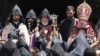 Armenia - Catholicos Garegin II, center, addresses worshippers during a religious festival in Echmiadzin, June 22, 2025.