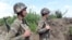 Armenian soldiers on frontline duty in northeastern Karabakh