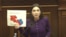 Armenia - Anna Mkrtchian of the opposition Pativ Ynem bloc speaks during a session of the Armenian parliament, January 20, 2025.