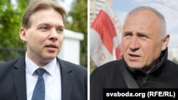 Максім Знак (зьлева) і Мікалай Статкевіч