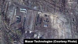 Накопичення російської військової техніки наприкінці листопада в районі полігону Погонове