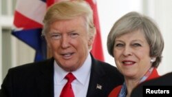 Президент США Дональд Трамп і прем’єр-міністр Великої Британії Тереза Мей під час зустрічі у Вашингтоні, 27 січня 2017 року