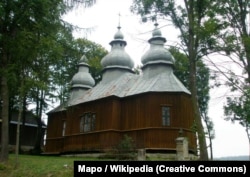 Греко-католицька церква св. Димитрія в селі Явірник-Руський, на батьківщині Михайла Вербицького