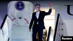 ԱՄՆ պետքարտուղար Էնթոնի Բլինքենը ժամանում է Իսրայել, Թել-Ավիվ, 8-ը հունվարի, 2024թ.