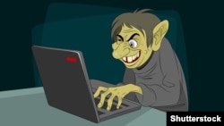 Интернеттеги тролл жөнүндө азил сүрөт.