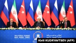 Ռուսաստանի, Իրանի և Թուրքիայի նախագահների համատեղ ասուլիսը Թեհրանում, 7-ը սեպտեմբերի, 2018 թ․ 