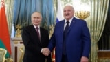 Russia's President Vladimir Putin meets with his Belarusian counterpart Alexander Lukashenko at the Kremlin in Moscow on March 13, 2025. (Photo by Maxim Shemetov / POOL / AFP)