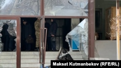 Последствия пожара в Национальном исследовательском институт хирургии сердца и трансплантации органов. 12 февраля. 