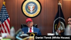 Дональд Трамп в ситуационной комнате Белого дома во время атаки США на иранские ядерные объекты, 21 июня 2025 года