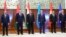 Leaders pose for a photograph during the Collective Security Treaty Organization summit in Dushanbe, Tajikistan, on September 16.
