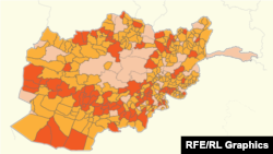 Ооганстандагы талибдер көзөмөлдөгөн аймактар. 21-май 2021-жыл