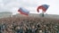 A rally in Leningrad, now St. Petersburg, during the attempted coup.