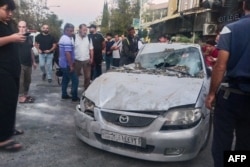 Իսրայելական հրթիռակոծության հետևանք Դամասկոսում