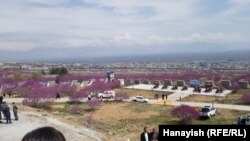 تصویر آرشیف: نمایی از شهر چاریکار مرکز ولایت پروان از بلندای تپه گلغندی 