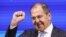 RUSSIA -- Russian Foreign Minister Sergei Lavrov gestures as he attends at the "New Knowledge" forum in Moscow, Maz 21, 2021