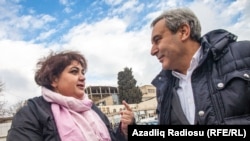Hatyja Ysmaýylowa öz aklawçysy Elton Guliýew bilen, Baku 