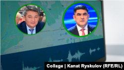  Алмаз Сарыбаев менен Курсан Асанов бийликти басып алууга шек саналып камалган. Коллаж. 