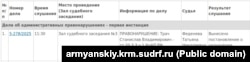 Інформація про розгляд адмінпротоколу за статтею 20.3.3 КоАП РФ щодо кримчанина Станіслава Трача в підконтрольному РФ Армянському міському суді, 1 жовтня 2025 року