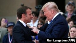 Франция президенти Эммануэль Макрон ва АҚШ президенти Дональд Трамп. 