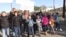Armenia - Schoolchildren hold a demonstration in Aghkhtsk village, 7Nov2016. 