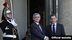 Հայաստանի նախագահ Սերժ Սարգսյանի հանդիպումը Ֆրանսիայի նախագահ Նիկոլա Սարկոզիի հետ, 10-ը մարտի, 2010թ.