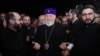 Armenia - Catholicos Garegin II addresses supporters at Yerevan's Zvartnots airport, June 11, 2025.
