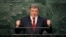 США. Президент Украины Петр Порошенко выступает на 70-й юбилейной сессии Генеральной Ассамблеи ООН. Нью-Йорк, 29.09.2015 