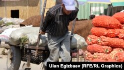 На одном из рынков Бишкека. Иллюстративное фото.