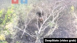 Російські військові вилізають з газової труби поблизу Куп'янська