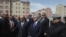 Armenia - President Serzh Sarkisian inspects new apartment blocks constructed in Gyumri, 7Apr2012. 
