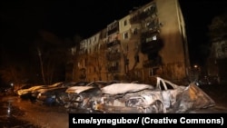 Наслідки однієї з попередніх атак по Харкову, квітень 2025 року