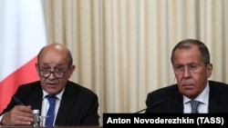 Ռուսաստանի և Ֆրանսիայի արտգործնախարարներ Սերգեյ Լավրով և Ժան-Իվ Լը Դրիան, արխիվ
