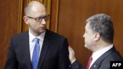 Арсеній Яценюк та Петро Порошенко 