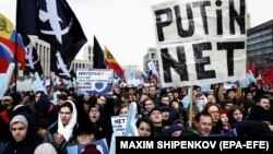 Ռուսաստան - Ազատ համացանցի պահանջով բողոքի ցույցը Մոսկվայում, 10-ը մարտի, 2019թ․