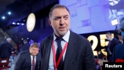 Russian oligarch Oleg Deripaska, seen here in June 2022, has been sanctioned by the United States since 2018. US prosecutors allege a top FBI counterintelligence agent and a former Russian diplomat were hired to try and undo the sanctions. 